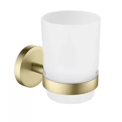 AREZZO design RONO üveg pohár tartó, szálcsiszolt arany