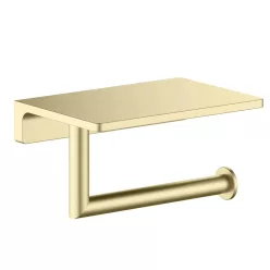   AREZZO design RONO WC papír tartó polccal, szálcsiszolt arany