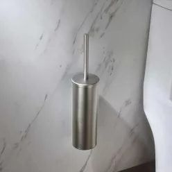   AREZZO design RONO falra szerelhető vagy szabadonálló WC kefe tartó, szálcsiszolt nikkel