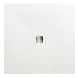   AREZZO design SOLIDSoft zuhanytálca 100x100 cm, FEHÉR, színazonos lefolyóval (2 doboz)