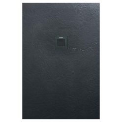   AREZZO design SOLIDSoft zuhanytálca 120x100 cm, ANTRACIT, színazonos lefolyóval (2 doboz)