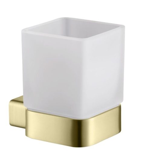 AREZZO design MONO üveg pohár tartó, szálcsiszolt arany