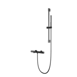   AREZZO design ELEGANT termosztatikus kádcsaptelep szett, gun metal