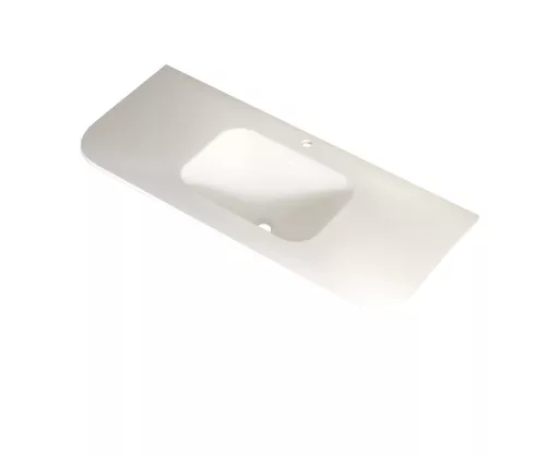 AREZZO design SIERRA 120 cm-es beépíthető solid surface mosdó, fehér