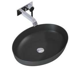   AREZZO design pultra ültethető mosdó RIKA 52x40 matt antracit