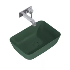   AREZZO design pultra ültethető mosdó RENI 46x33, matt zöld