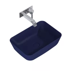   AREZZO design pultra ültethető mosdó RENI 46x33, matt kék