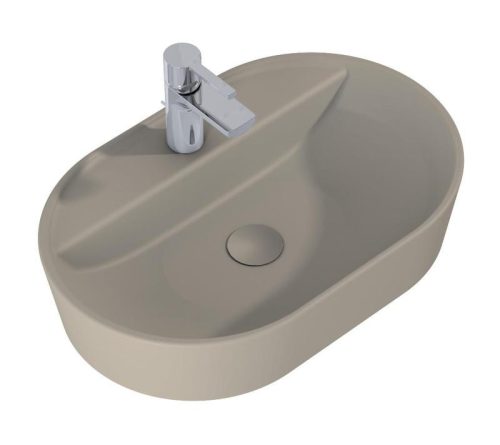 AREZZO design pultra ültethető mosdó BABETTE 62X42 matt beige