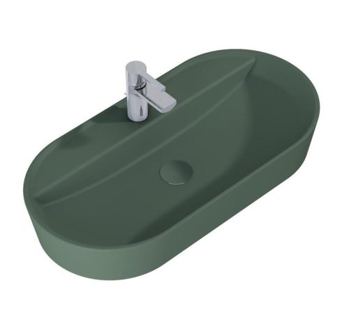 AREZZO design pultra ültethető mosdó BABETTE 82X41, matt zöld