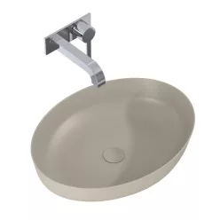   AREZZO design pultra ültethető mosdó RIKA 52x40 matt beige