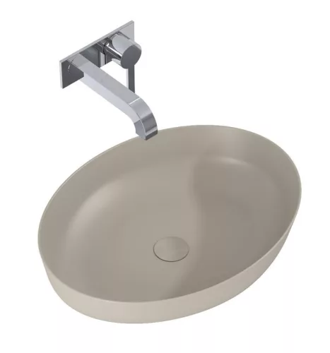 AREZZO design pultra ültethető mosdó RIKA 52x40 matt beige