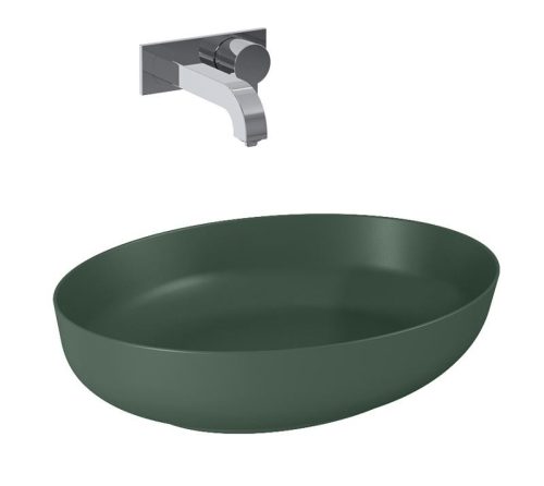 AREZZO design pultra ültethető mosdó RIKA 52x40 matt zöld
