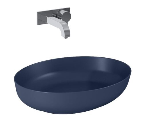 AREZZO design pultra ültethető mosdó RIKA 52x40 matt kék