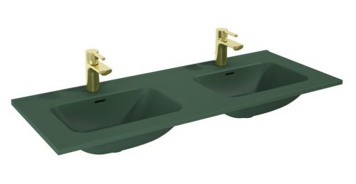 AREZZO design SKAPPA 120 cm-es dupla mosdó, matt zöld
