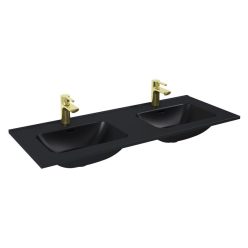 AREZZO design SKAPPA 120 cm-es dupla mosdó, matt fekete