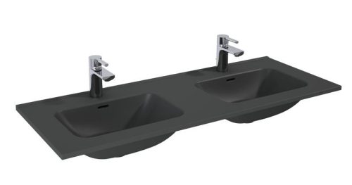 AREZZO design SKAPPA 120 cm-es dupla mosdó, matt antracit