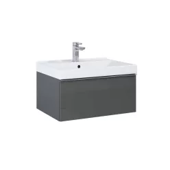   AREZZO design MONTEREY 60 cm-es alsószekrény 1 fiókkal Mf. antracit színben, szifonkivágással