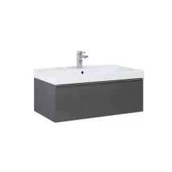   AREZZO design MONTEREY 80 cm-es alsószekrény 1 fiókkal Mf. antracit színben, szifonkivágással