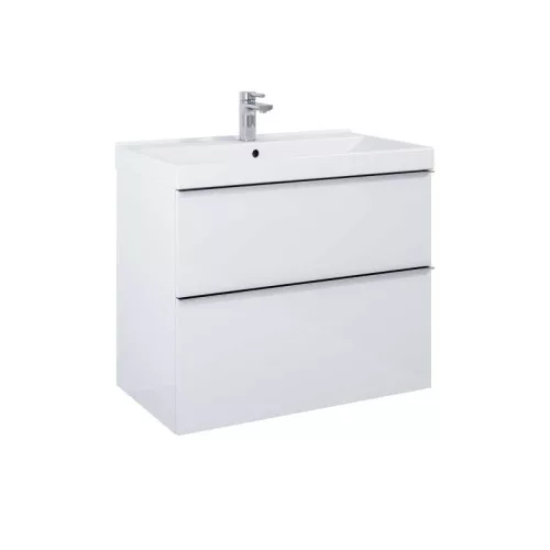 AREZZO design MONTEREY 80 cm-es alsószekrény 2 fiókkal Mf. fehér színben, szifonkivágással
