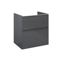   AREZZO design MONTEREY 60 cm-es alsószekrény 2 fiókkal Mf. antracit színben, szifonkivágás nélkül