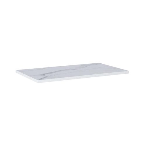 AREZZO design CALACATTA márvány 80x46 cm mosdópult Matt Fehér színben, 20 mm