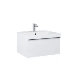   AREZZO design MONTEREY 60 cm-es alsószekrény 1 fiókkal Matt Fehér színben, szifonkivágással