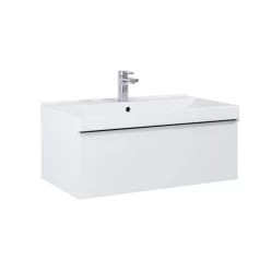   AREZZO design MONTEREY 80 cm-es alsószekrény 1 fiókkal Matt Fehér színben, szifonkivágással