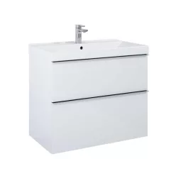   AREZZO design MONTEREY 80 cm-es alsószekrény 2 fiókkal Matt Fehér színben, szifonkivágással