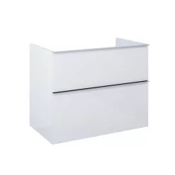   AREZZO design MONTEREY 80 cm-es alsószekrény 2 fiókkal Matt Fehér színben, szifonkivágás nélkül