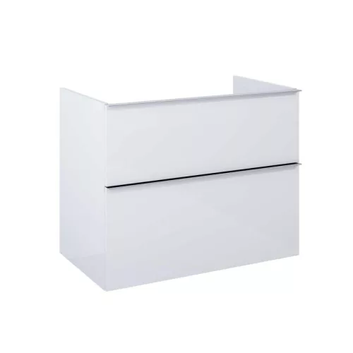 AREZZO design MONTEREY 80 cm-es alsószekrény 2 fiókkal Matt Fehér színben, szifonkivágás nélkül