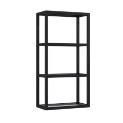   AREZZO design MONTEREY Függőpolc üveggel 40/80 matt fekete (21,6)