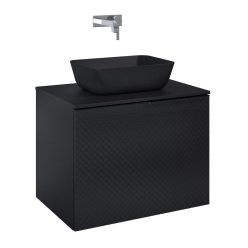  AREZZO design MALIBU alsószekrény 70 1 fiók + 1 fiók , matt fekete