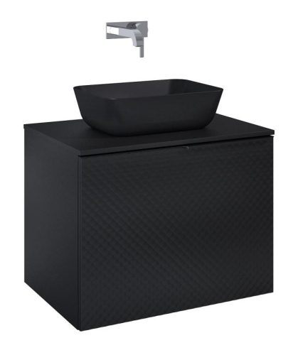 AREZZO design MALIBU alsószekrény 70 1 fiók + 1 fiók , matt fekete