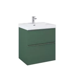   AREZZO design MONTEREY 60 cm-es alsószekrény 2 fiókkal Matt zöld színben, szifonkivágással