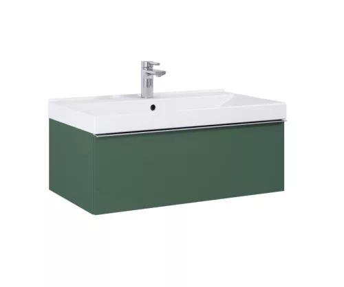 AREZZO design MONTEREY 80 cm-es alsószekrény 1 fiókkal Matt Zöld színben, szifonkivágással