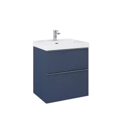   AREZZO design MONTEREY 60 cm-es alsószekrény 2 fiókkal Matt Kék színben, szifonkivágással