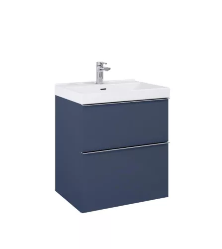 AREZZO design MONTEREY 60 cm-es alsószekrény 2 fiókkal Matt Kék színben, szifonkivágással