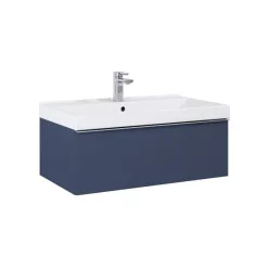   AREZZO design MONTEREY 80 cm-es alsószekrény 1 fiókkal Matt Kék színben, szifonkivágással