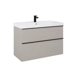   AREZZO design MONTEREY 80 cm-es alsószekrény 2 fiókkal Matt beige színben, szifonkivágással