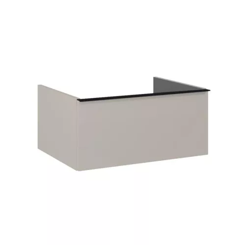 AREZZO design MONTEREY 60 cm-es alsószekrény 1 fiókkal Matt Beige színben, szifonkivágás nélkül