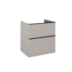   AREZZO design MONTEREY 60 cm-es alsószekrény 2 fiókkal Matt Beige színben, szifonkivágás nélkül