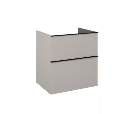 AREZZO design MONTEREY 60 cm-es alsószekrény 2 fiókkal Matt Beige színben, szifonkivágás nélkül
