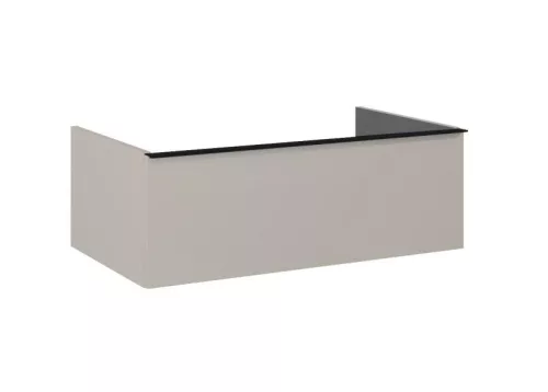 AREZZO design MONTEREY 80 cm-es alsószekrény 1 fiókkal Matt Beige színben, szifonkivágás nélkül