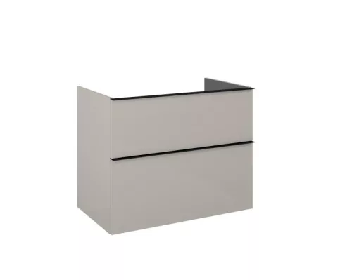AREZZO design MONTEREY 80 cm-es alsószekrény 2 fiókkal Matt beige színben, szifonkivágás nélkül