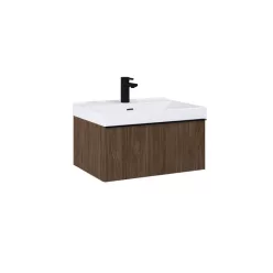   AREZZO design MONTEREY 60 cm-es alsószekrény 1 fiókkal Lincoln dió színben, szifonkivágással