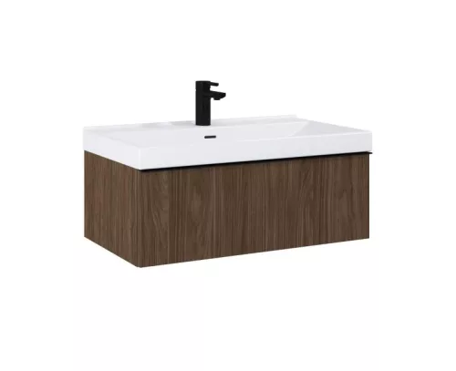 AREZZO design MONTEREY 80 cm-es alsószekrény 1 fiókkal Lincoln dió színben, szifonkivágással