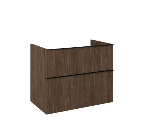 AREZZO design MONTEREY 80 cm-es alsószekrény 2 fiókkal Lincoln dió színben, szifonkivágás nélkül