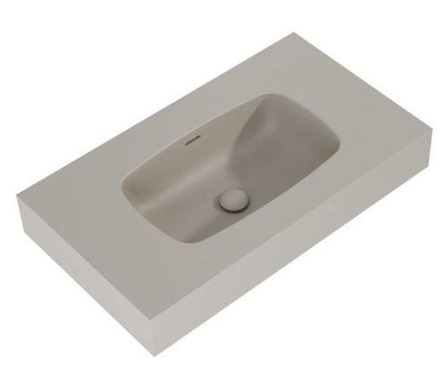 AREZZO design MABEL öntöttmárvány falra szerelhető mosdó 80 cm, matt beige