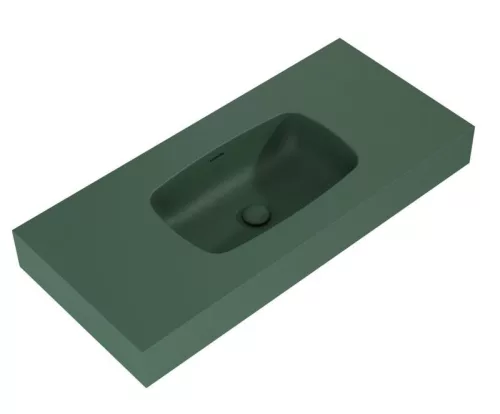 AREZZO design MABEL öntöttmárvány falra szerelhető mosdó 100 cm, matt zöld