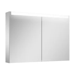   AREZZO design Tükrös szekrény 100, 2 ajtó + TECHNOBOX+ LED PANEL